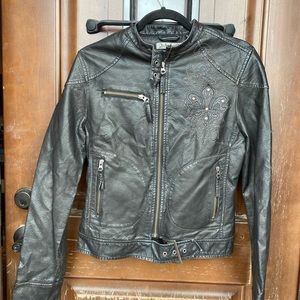 Archaic Faux Leather Moto Jacket